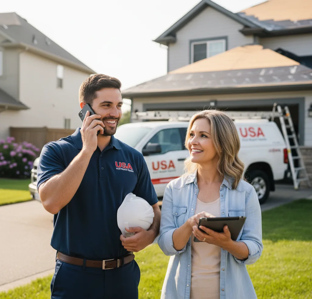 USA Roof Repair Experts customer support in Darien